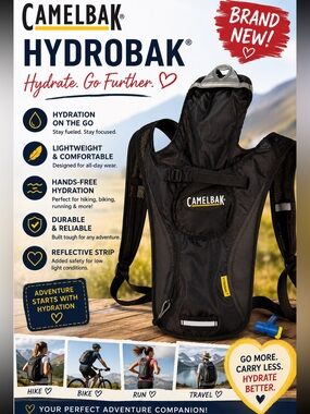 CamelBak Hydrobak Black with Yellow Logo